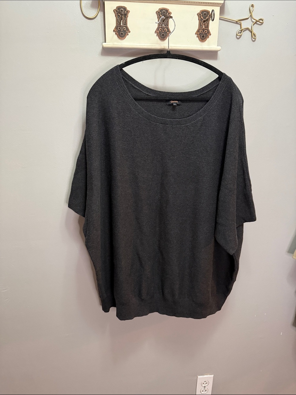 Quince Lightweight Cotton-Cashmere 
Link-Stitch Sweater 3X - Picture 4 of 8